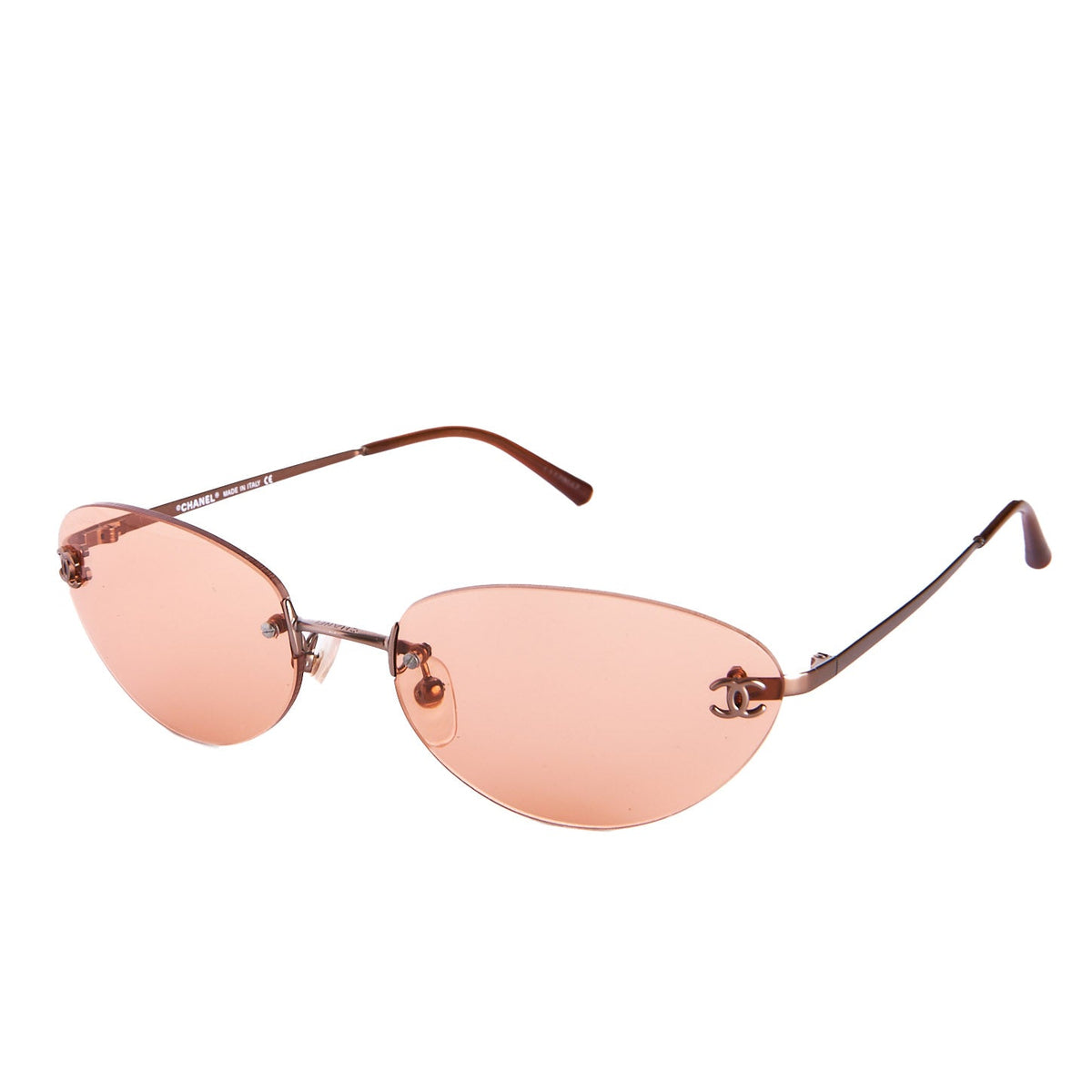 Chanel Logo Y2K Cat Eye Sunglasses