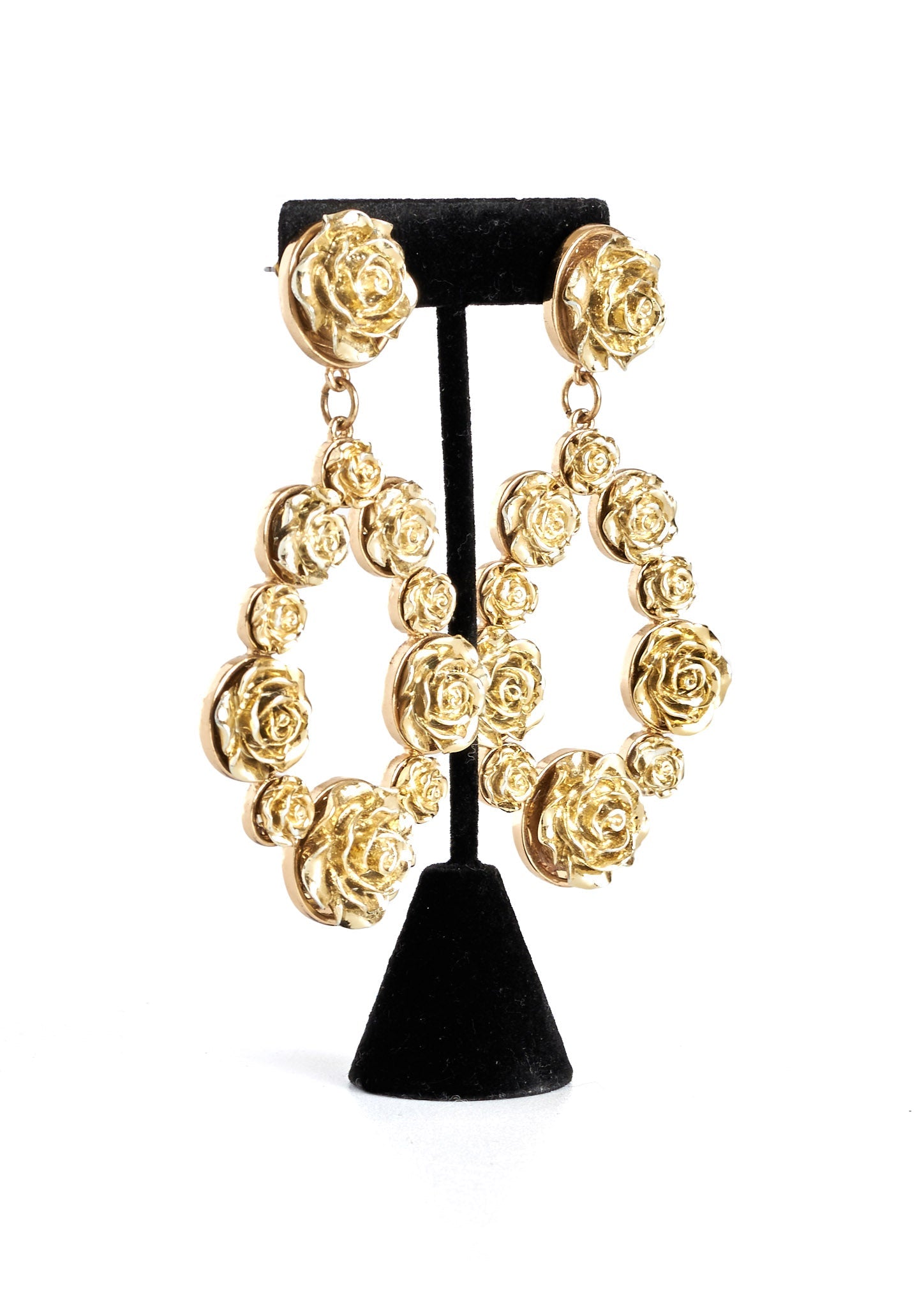 Gold Rose Earrings - Parallel Luxury