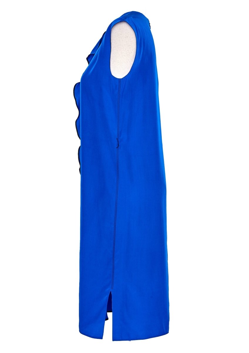 Louis Vuitton Blue Ruffle Dress Size 4 - Parallel Luxury