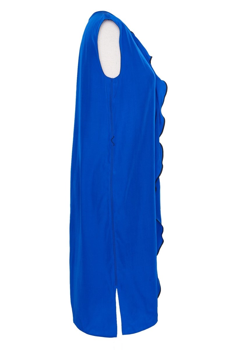 Louis Vuitton Blue Ruffle Dress Size 4 - Parallel Luxury