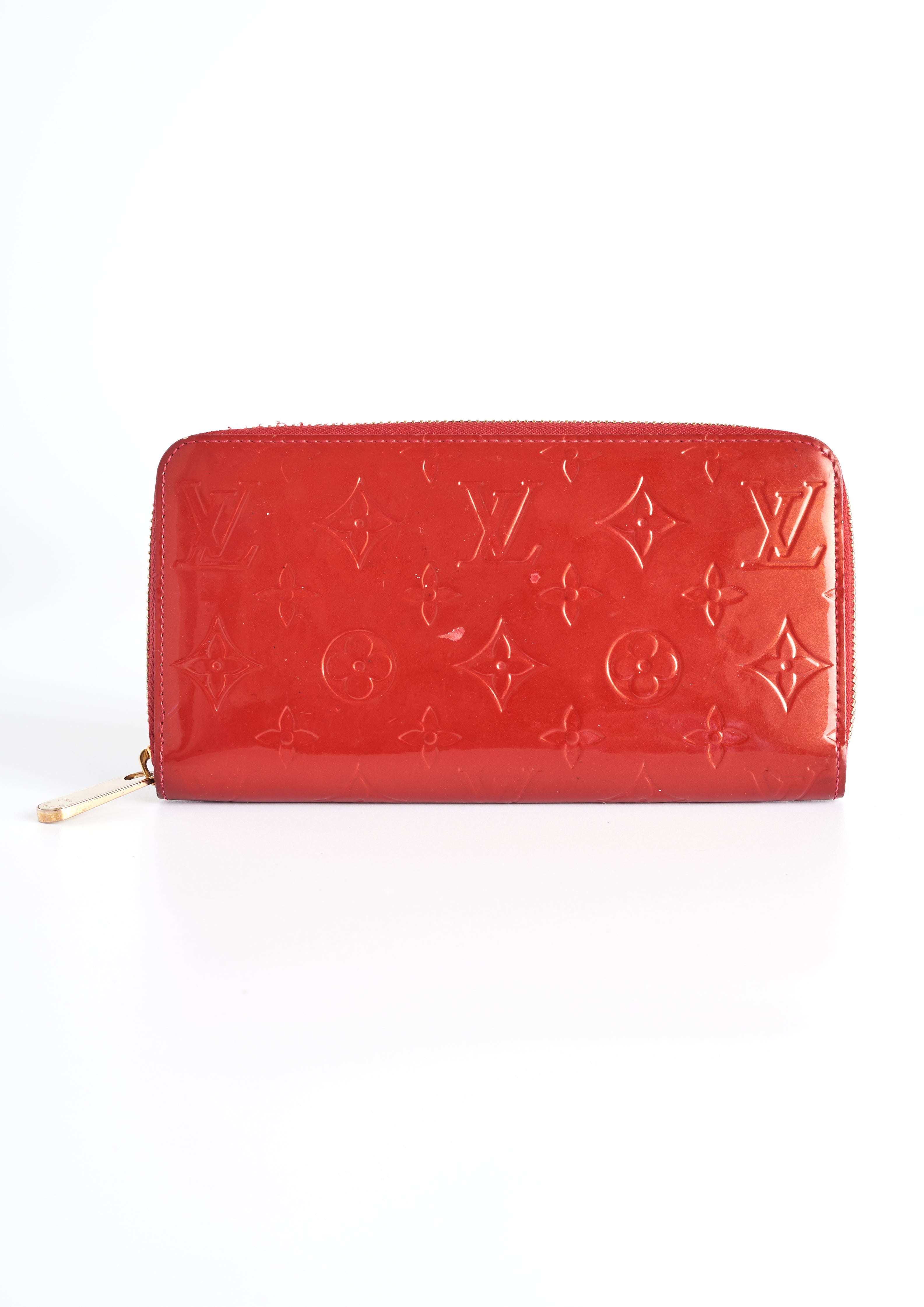 Authentic Louis Vuitton LV Vernis Leather Zippy Wallet