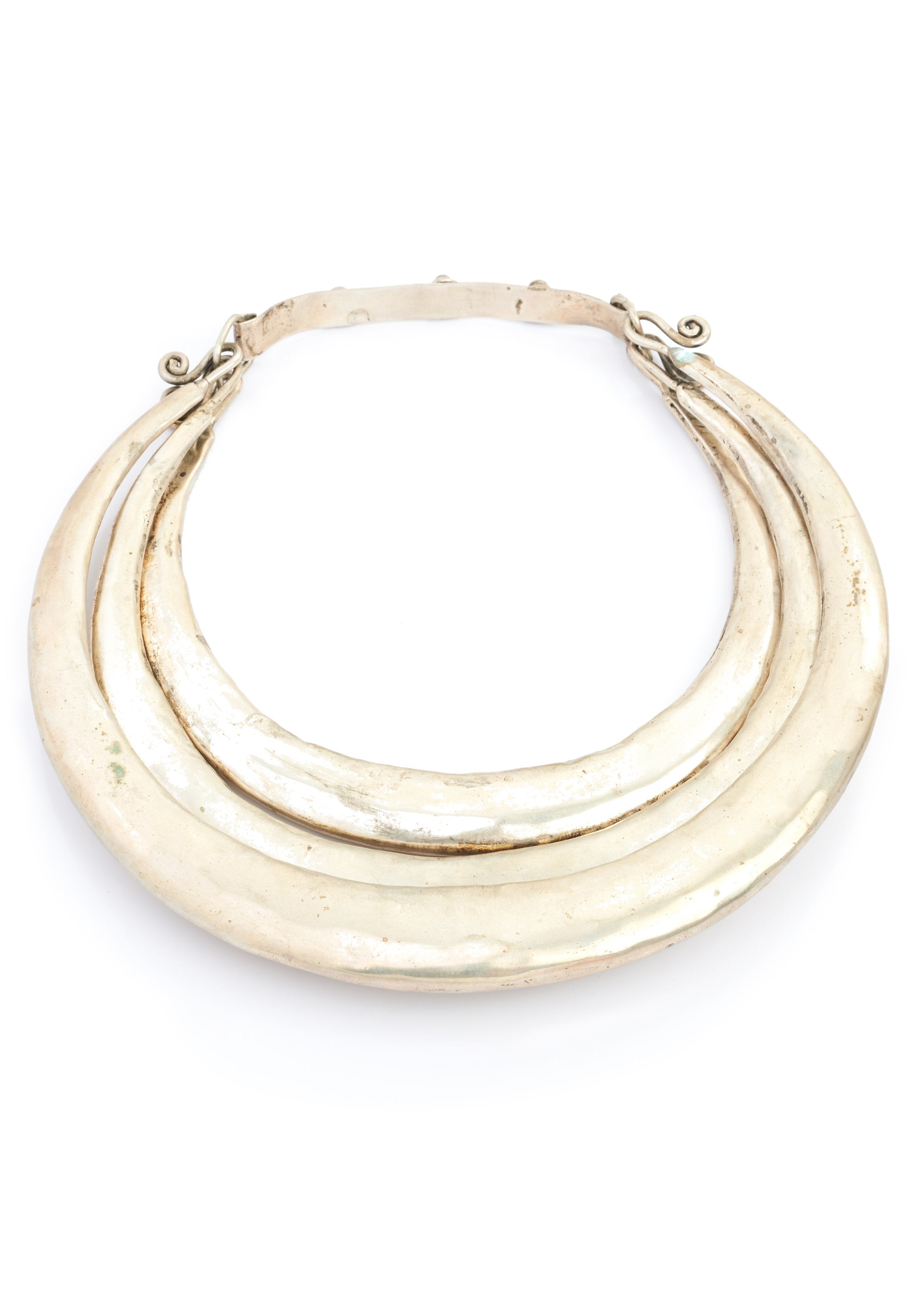 Metal Layered Bib Necklace - Parallel Luxury